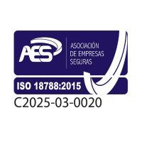 Certificación AES ISO 18788:2015 de Guardacol BIC para el Sistema de Gestión de Operaciones de Seguridad Privada, vigente hasta marzo de 2026, asegurando el cumplimiento de estándares internacionales de conducta y respeto a los Derechos Humanos.