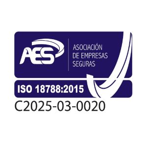 Certificación AES ISO 18788:2015 de Guardacol BIC para el Sistema de Gestión de Operaciones de Seguridad Privada, vigente hasta marzo de 2026, asegurando el cumplimiento de estándares internacionales de conducta y respeto a los Derechos Humanos.